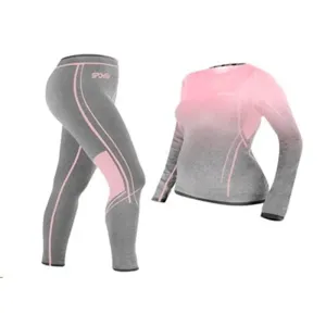 SPOKEY - FLORA Set dámskej termobielizne - tričko a spodky, ružovo-šedá, veľ. M/L