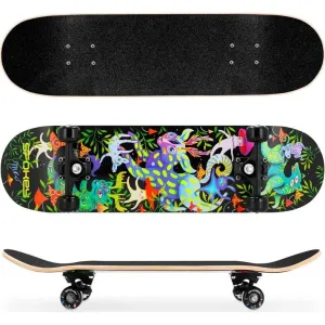 SPOKEY - OLLIE Skateboard 78,7 x 20 cm, ABEC7, so svietiacimi prvkami v tme