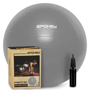 SPOKEY - FITBALL III - Fitness lopta šedá 65 cm vrátane pumpičky
