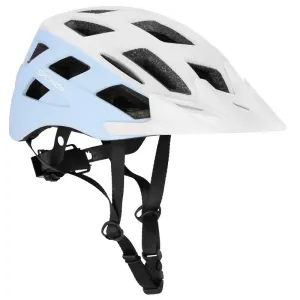 SPOKEY - POINTER Cyklistická prilba pre dospelých s LED červenou blikačkou, 55-58 cm, biela