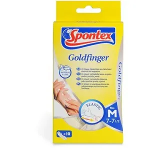 SPONTEX Goldfinger latexové rukavice jednorazové 10 ks M