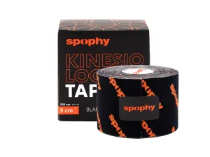 Spophy Kinesiology Tape Black, tejpovacia páska čierna, 5 cm × 5 m