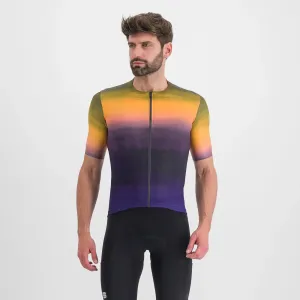 SPORTFUL Cyklistický dres s krátkym rukávom - FLOW SUPERGIARA - fialová/žltá