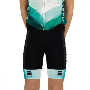 SPORTFUL Cyklistické nohavice krátke bez trakov - BORA 2021 KIDS BOH - čierna/zelená
