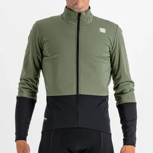 SPORTFUL Cyklistická vetruodolná bunda - TOTAL COMFORT - zelená/čierna #9344045