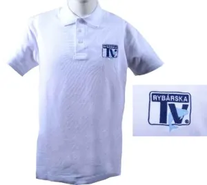 Polokošela s logom Rybárska TV biela Veľkosť XXL