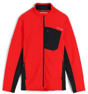 Spyder BANDIT FULL ZIP Pánsky sveter, červená, veľkosť L