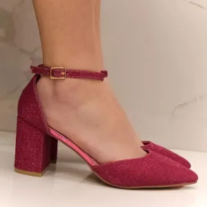Dámske ružové trblietavé sandále JENNIE #4647977
