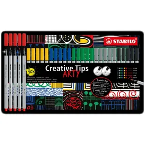 STABILO - Kreatívny set Creative Tips CLASSIC (6 rôznych farieb) 30 ks sada v plechu
