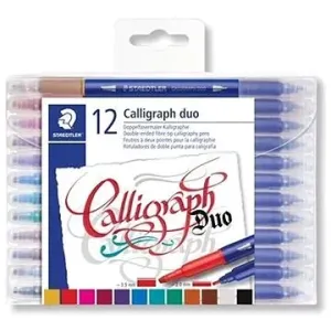 Staedtler Calligraph Duo 2,0/3,5 mm, kaligrafický, obojstranný, 12 farieb