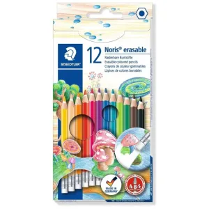 STAEDTLER - Farebné ceruzky s gumou, šesťhranné, 