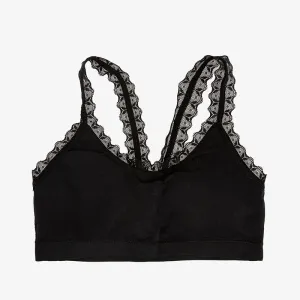 Dievčenská čierna elastická podprsenka - Spodné prádlo