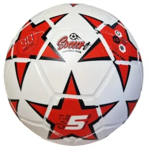STAR TOYS - Futbalová lopta Soccer červená veľkosť 5