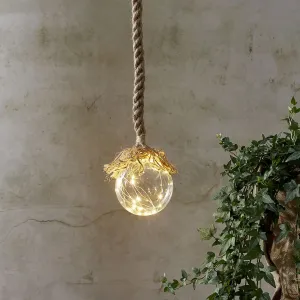Dekoračné LED svietidlo Jutta, guľa Ø 10 cm