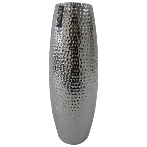 Keramická váza stříbrná 33cm #8862650