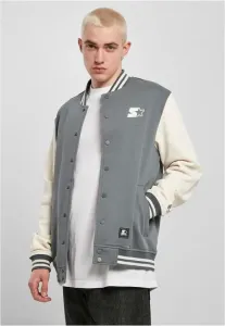 Starter College Fleece Jacket heavymetal/palewhite - Size:XL