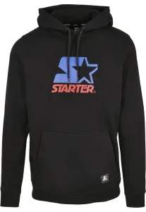 Pánska mikina STARTER Two Color Logo Hoody Farba: black, Veľkosť: L
