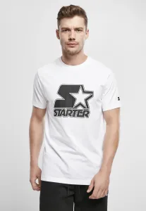 Pánske tričko Starter Contrast Logo Jersey Farba: white, Veľkosť: XXL