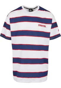 Pánske tričko STARTER Logo Striped Tee Farba: white/blue, Veľkosť: M