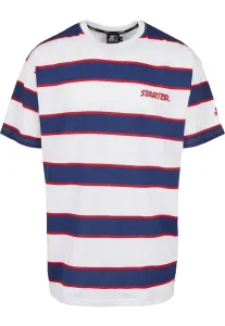 Pánske tričko STARTER Logo Striped Tee Farba: white/blue, Veľkosť: XS