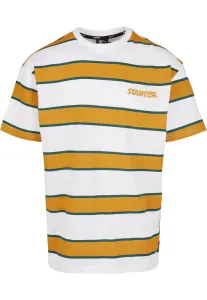 Pánske tričko STARTER Logo Striped Tee Farba: white/yellow, Veľkosť: L