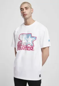 Pánske tričko Starter Multicolored Logo Tee Farba: wht/pink, Veľkosť: L
