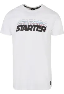 Pánske tričko Starter Multilogo Jersey Farba: white/city red, Veľkosť: XL