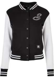Ladies Starter Sweat College Jacket black/white - Size:XS