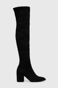Vysoké čižmy Steve Madden Jacey dámske, čierna farba, na podpätku #8497558