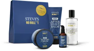 Steve's No Bull***t Shaving Box Blue Velvet darčeková sada (na holenie) pre mužov