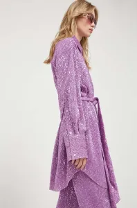 Šaty Stine Goya fialová farba, mini, rovný strih #8743070
