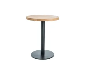Čierny jedálenský stôl s dubovou doskou PURO II 60