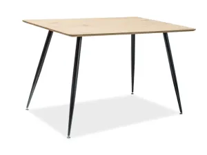 Jedálenský stôl s doskou v dekore dub REMUS 120X80