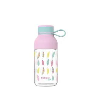 QUOKKA - KIDS Plastová fľaša s pútkom FEATHERS, 430ml, 40153