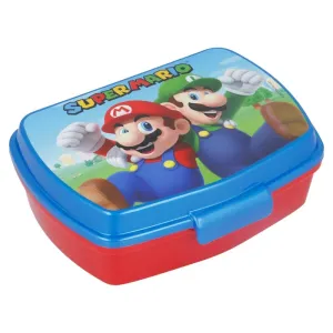 Detský box na desiatu Super Mario – červený/modrý