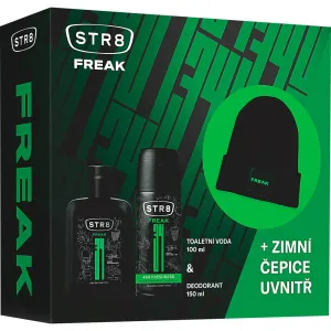 STR8 FREAK darčeková kazeta toaletná voda 100 ml + dezodorant 150 ml + zimná čapica pre mužov