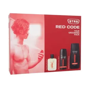 STR8 Red Code darčeková kazeta voda po holení 50 ml + dezodorant 150 ml + sprchovací gél 250 ml pre mužov