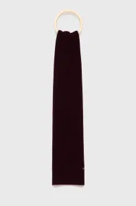 Vlnený šál Strellson bordová farba, jednofarebný