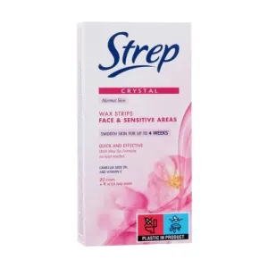 Strep Crystal Wax Strips Face & Sensitive Areas Normal Skin 20 ks depilačný prípravok pre ženy