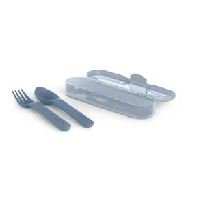 Suavinex Go Natural Cutlery Set príbor 12 m+ Blue 3 ks