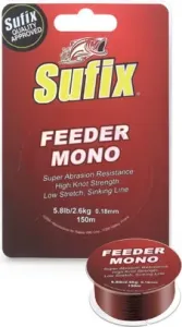 Sufix  vlasec  feeder mono 150 m-priemer 0,20 mm / nosnosť 7,3 lb