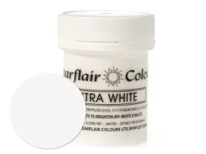 Extra biela gélová pastová farba - potravinárske bielidlo 42 g - Sugarflair Colours #2255441