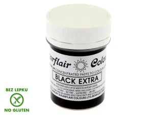 Farba pastovitá Black Extra 42 g SGF (čierna extra) - Sugarflair Colours