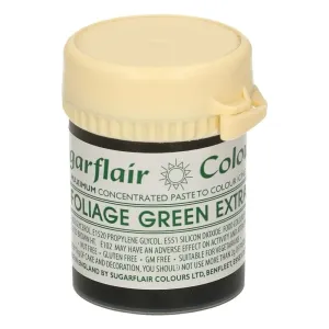 Gélová farba Extra zelená (Foliage green extra) - 42 g - Sugarflair Colours #7001204