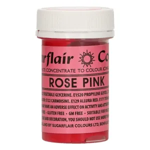 Sugarflair Colours Gélová farba Rose Pink - Ružová 25 g