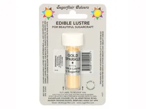 Zlatá prachová farba perleťová Gold Sparkle (Zlatá trblietavá) - Sugarflair Colours