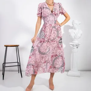 Dámske ružové maxi šaty - Oblečenie