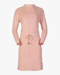 Ružové dámske rolákové šaty - oblečenie