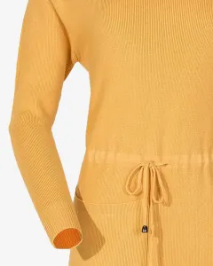 Žlté dámske rolákové šaty - Oblečenie