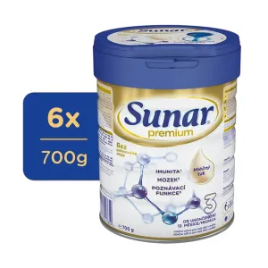 6x SUNAR Mlieko batoľacie Premium 3 700 g #7351357